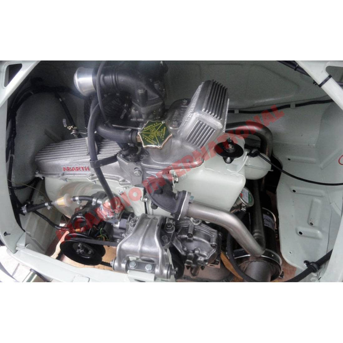 Aluminium Abarth Fan Cowling Cover & Fittings - Classic Fiat 500 126 - Heating and Cooling