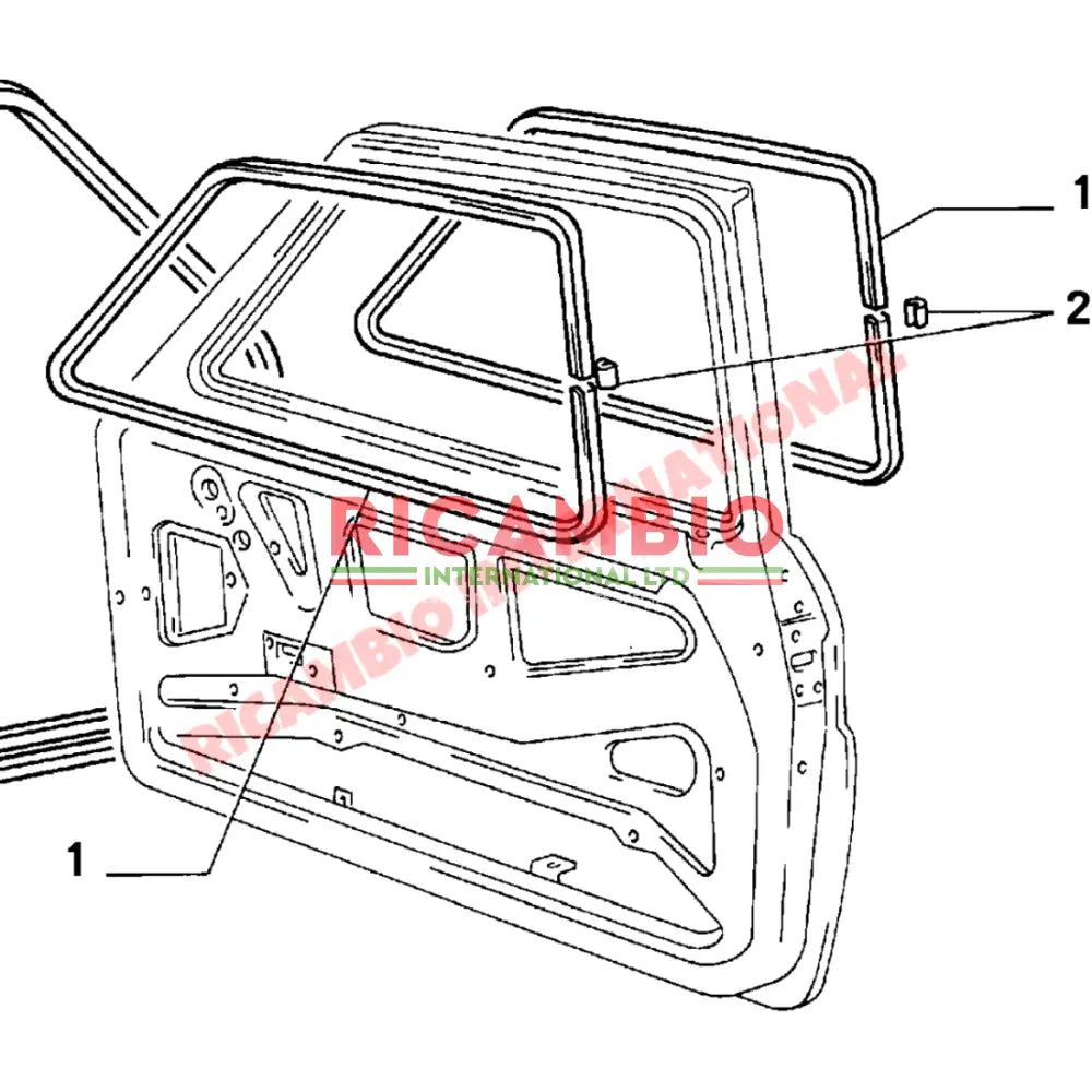 Aluminium Black Window Trim Joining Clip - Fiat 126 - Bumpers & Assorted Exterior Trim