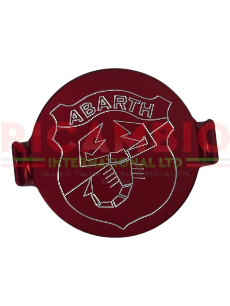 Aluminium Distributor Cap - Classic Fiat 500 126 - Red Aluminium Abarth - Fiat 126 Ignition & Electrical Items