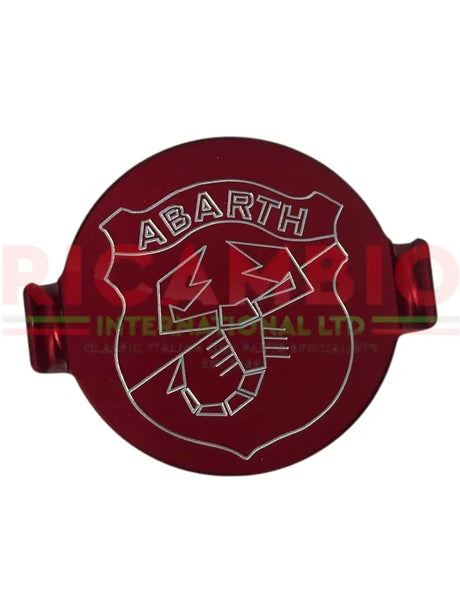 Aluminium Distributor Cap - Classic Fiat 500 126 - Red Aluminium Abarth - Fiat 126 Ignition & Electrical Items