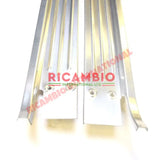 Aluminium Inner Foot/Kick Plate Trim Kit (pair) & Screws - Classic Fiat 500 - Door Inner Kick Plates