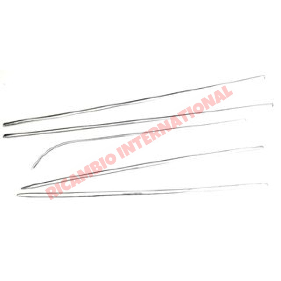Aluminium Moulding Kit (5 piece) - Fiat 600 - Chrome - Aluminium & Exterior Trim Parts