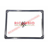 Aluminium Number Plate Frame & Fittings Kit - Classic Fiat 500 600 850 - Chrome - Aluminium & Exterior Trim Parts