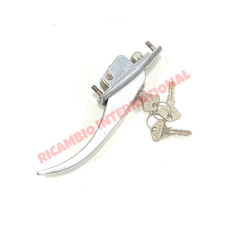 Aluminium Outer Front Door Handle & Keys - Fiat 600T,850T - Handles - Locks and Catches