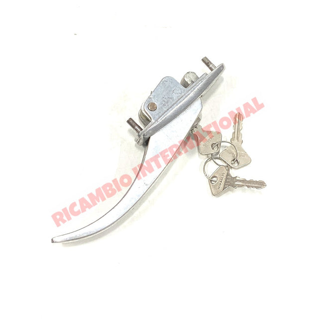 Aluminium Outer Front Door Handle & Keys - Fiat 600T,850T - Handles - Locks and Catches