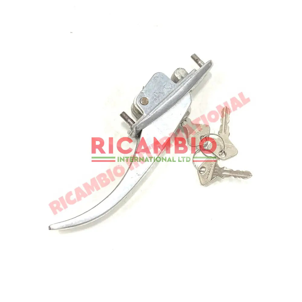 Aluminium Outer Front Door Handle & Keys - Fiat 600T,850T - Handles - Locks and Catches
