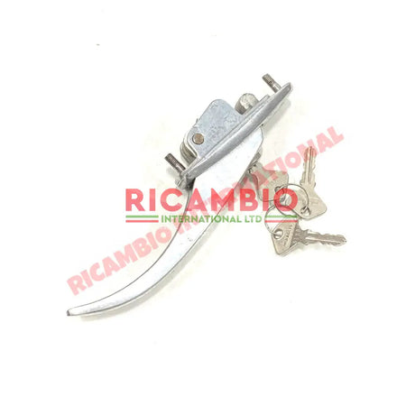 Aluminium Outer Front Door Handle & Keys - Fiat 600T,850T - Handles - Locks and Catches
