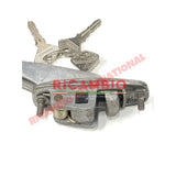 Aluminium Outer Front Door Handle & Keys - Fiat 600T,850T - Handles - Locks and Catches