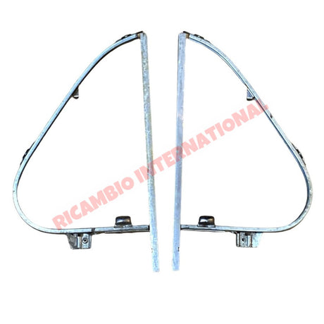 Aluminium Quarter Light Frame Assembly Kit - Fiat 600 - Chrome - Aluminium & Exterior Trim Parts