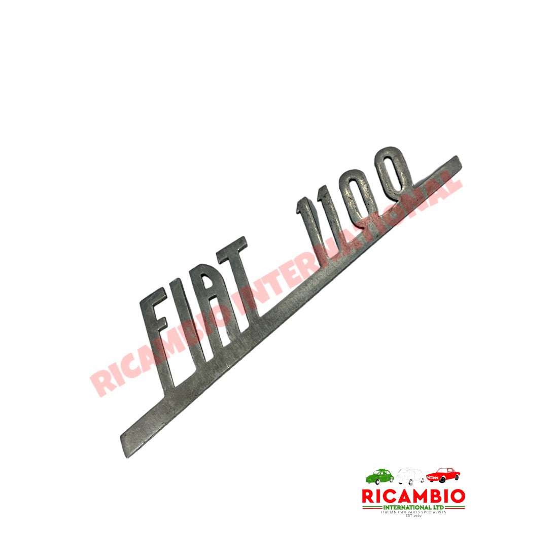 Aluminium Rear Badge & Clips - Fiat 1100 - Badges & Emblems