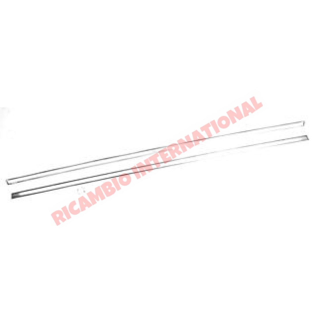 Aluminium Sill Moulding Trim Kit (2 piece) - Classic Fiat 500 - Chrome - Aluminium & Exterior Trim Parts