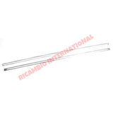 Aluminium Sill Moulding Trim Kit (2 piece) - Classic Fiat 500 - Chrome - Aluminium & Exterior Trim Parts