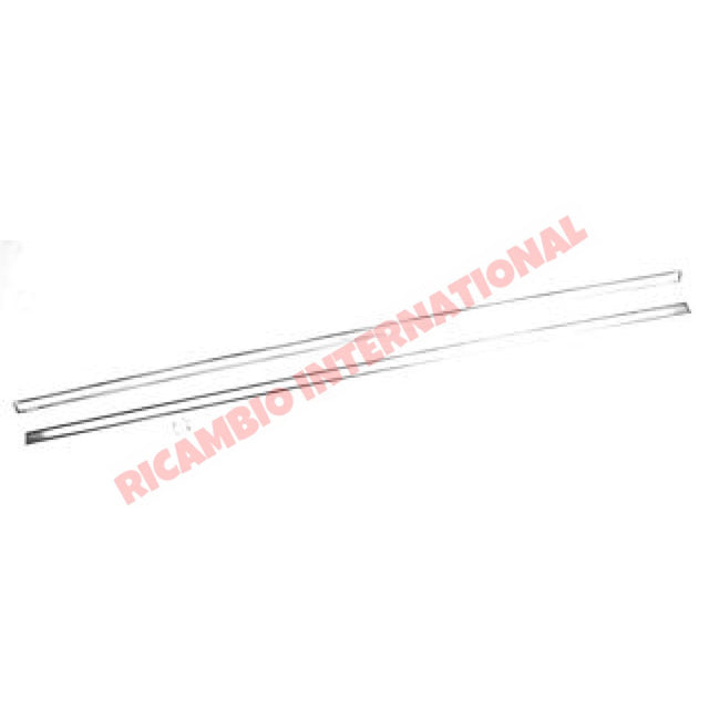 Aluminium Sill Moulding Trim Kit (2 piece) - Classic Fiat 500 - Chrome - Aluminium & Exterior Trim Parts