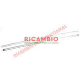 Aluminium Sill Moulding Trim Kit (2 piece) - Classic Fiat 500 - Chrome - Aluminium & Exterior Trim Parts