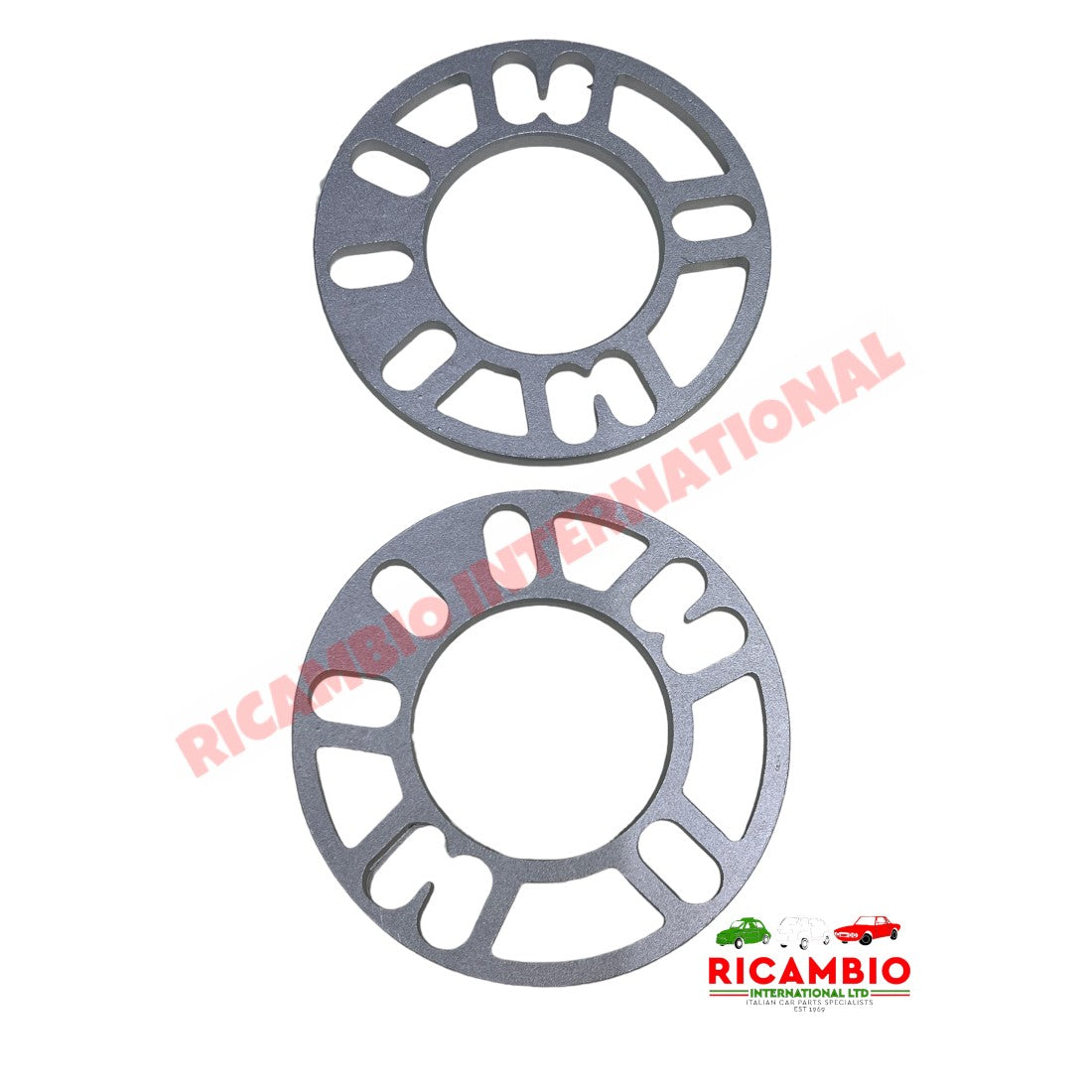 Aluminium Wheel Spacer Kit (8mm) - Fiat Lancia Autobianchi - Wheels - Tyres and Tubes