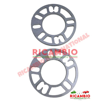 Aluminium Wheel Spacer Kit (8mm) - Fiat Lancia Autobianchi - Wheels - Tyres and Tubes