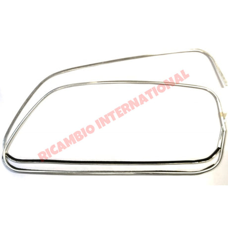 Aluminium Window Surround Trim Kit (without Quarter Light) - Fiat 600 - Chrome - Aluminium & Exterior Trim Parts
