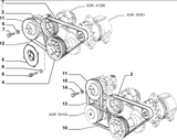 Auxiliery Belt (NO AIR CON) - Fiat Coupe 16V Tipo 16V Lancia Thema 16V
