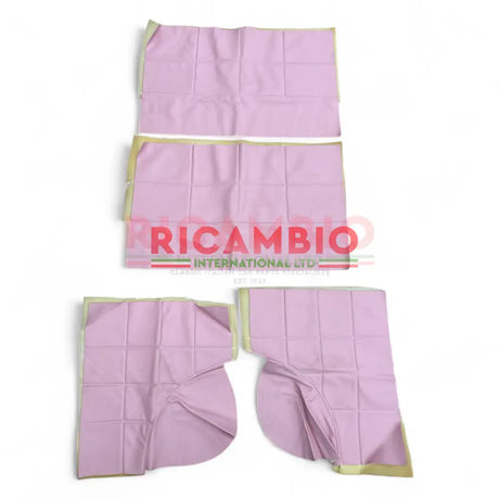 Baby Pink with Ivory Trim Interior Trim Set - Classic Fiat 500 - Seat Covers - Padding and Seat Spring