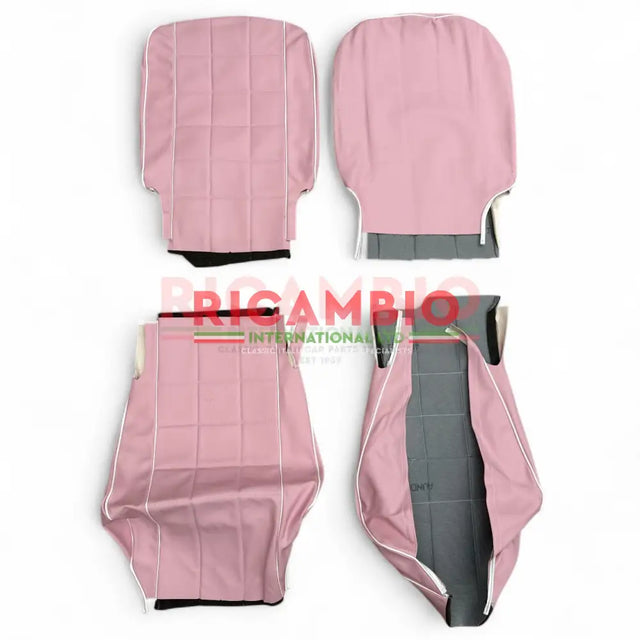 Baby Pink with Ivory Trim Interior Trim Set - Classic Fiat 500 - Seat Covers - Padding and Seat Spring