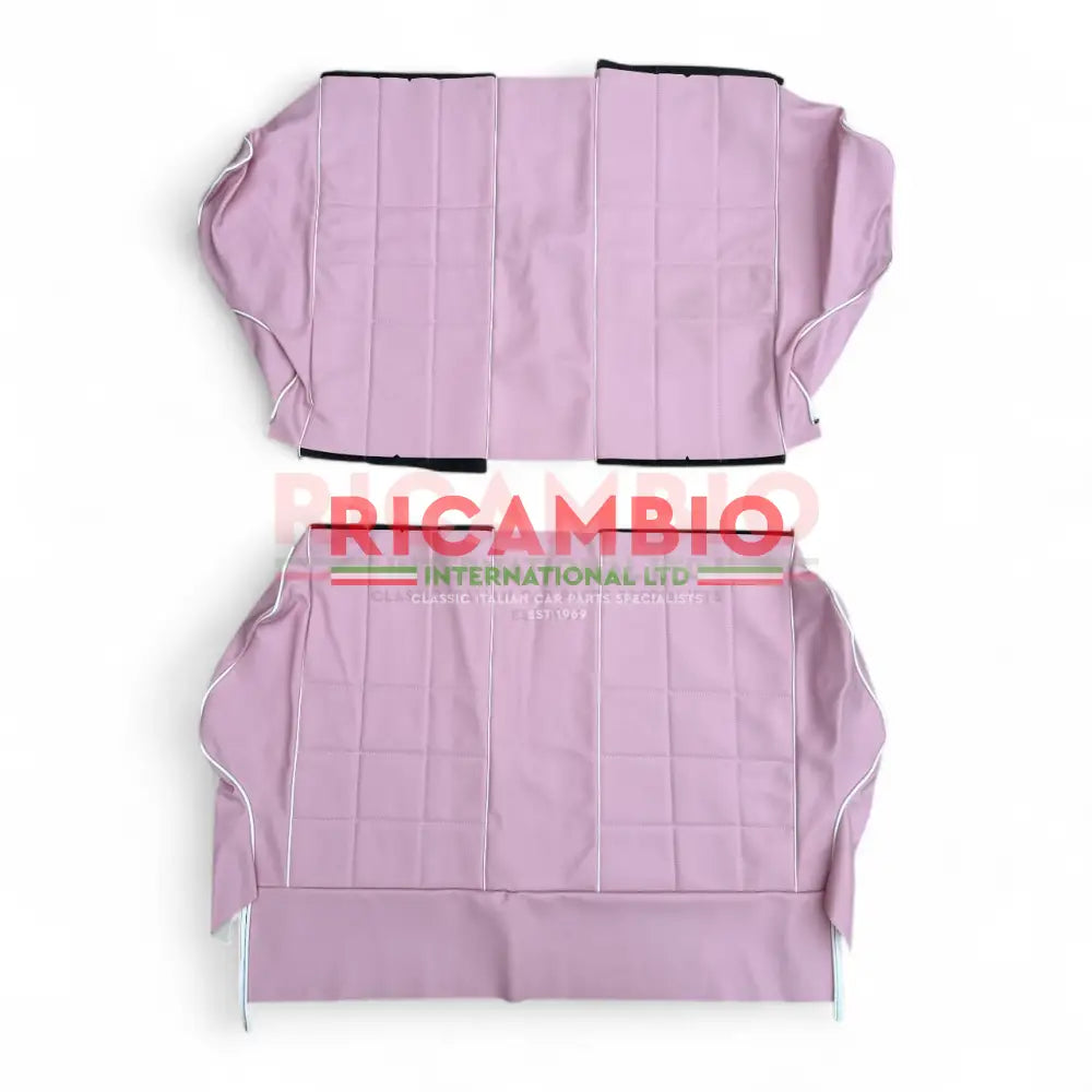 Baby Pink with Ivory Trim Interior Trim Set - Classic Fiat 500 - Seat Covers - Padding and Seat Spring