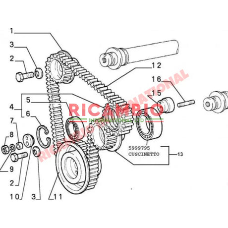 Balance Belt Tensioner (Lower) - Fiat Coupe,Tipo,Tempra Lancia Delta Thema - Service Items