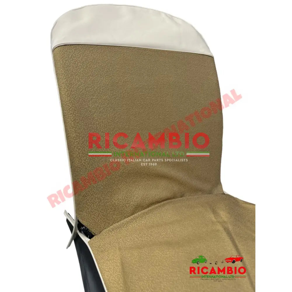 Beige Cloth & Vinyl Seat Covers Set - Classic Fiat 500 - Seat Covers - Padding and Seat Spring
