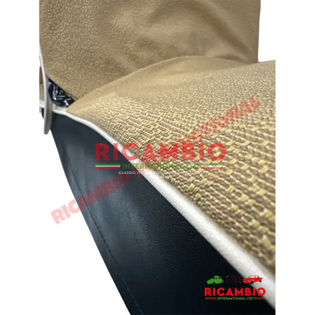 Beige Cloth & Vinyl Seat Covers Set - Classic Fiat 500 - Seat Covers - Padding and Seat Spring