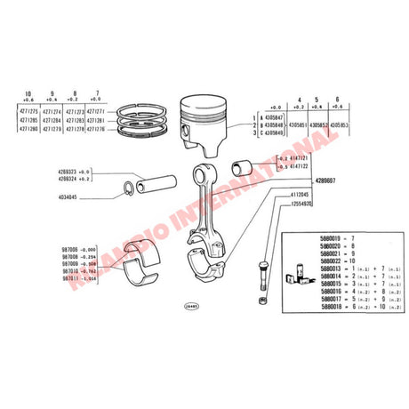 Big End Con Rod Shell Bearing Kit ( + /- 0.75mm Size) - Classic Fiat 500 126 - Mechanical & Engine Parts