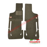 Black (2 piece) Carpet Mat Set (LHD) - Classic Fiat 500 - Carpet
