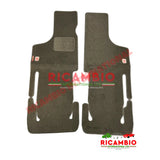 Black (2 piece) Carpet Mat Set (LHD) - Classic Fiat 500 - Carpet