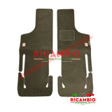 Black (2 piece) Carpet Mat Set (RHD) - Classic Fiat 500 - Carpet