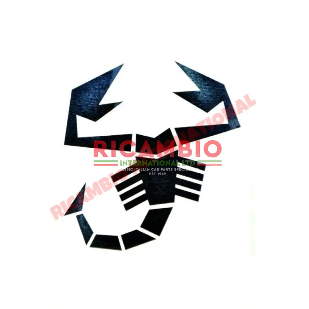 Black Abarth Scorpion Decal Sticker (Large) - Badges & Emblems