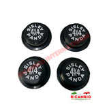 Black Centre Hub Cap Kit - Classic Fiat Panda 4x4 - Classic Fiat Panda (1981 to 2002)