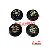 Black Centre Hub Cap Kit - Classic Fiat Panda 4x4 - Classic Fiat Panda (1981 to 2002)