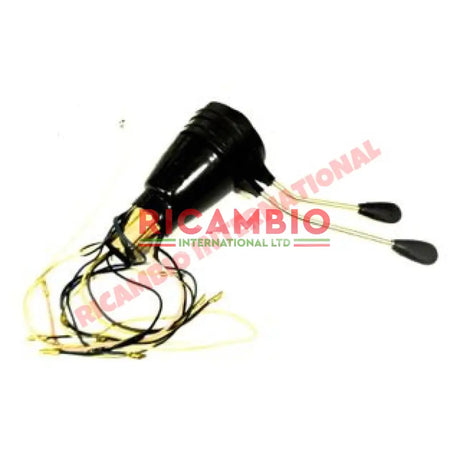 Black & Chrome Column Indicator Switch - Classic Fiat 500 - Lights - Lamps and Lenses