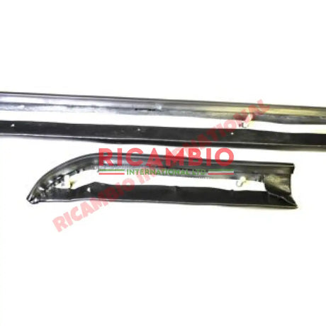 Black Dashboard Knee Pad Kit (LHD) - Classic Fiat 500 N/D/G - Knee Pads - Console & Related Parts