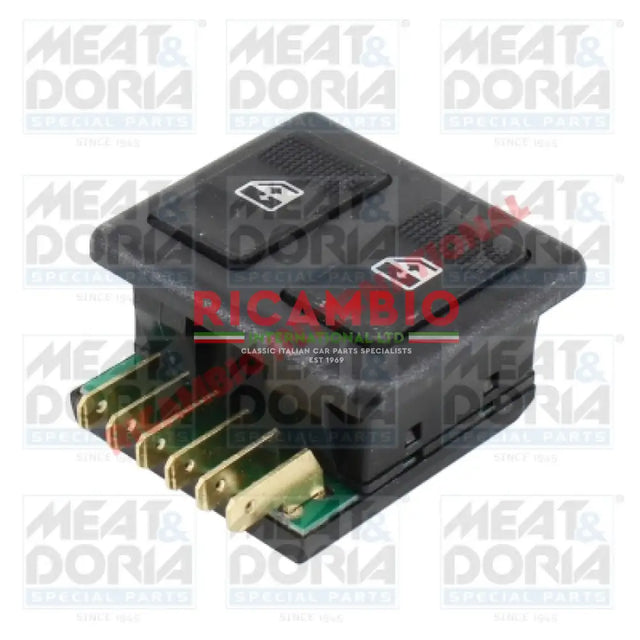 Black Drivers Twin Electric Window Switch - Fiat Uno - Ignition & Electronic Parts