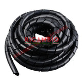Black Electrical Cable Loom Spiral Binding (Size 12-25mm) - Classic Fiat 500,126,600,850,124,Fulvia etc - Ignition