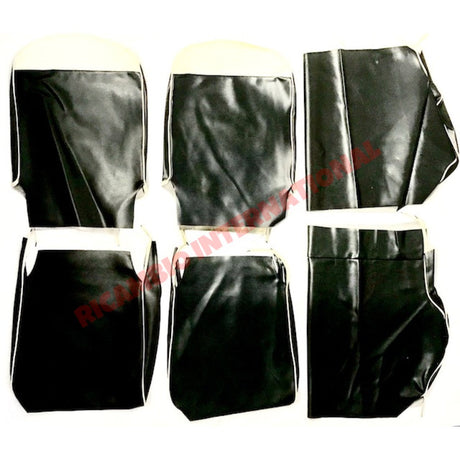 Black & Ivory Seat Covers Set - Classic Fiat 500 - Seat Covers - Padding and Seat Spring
