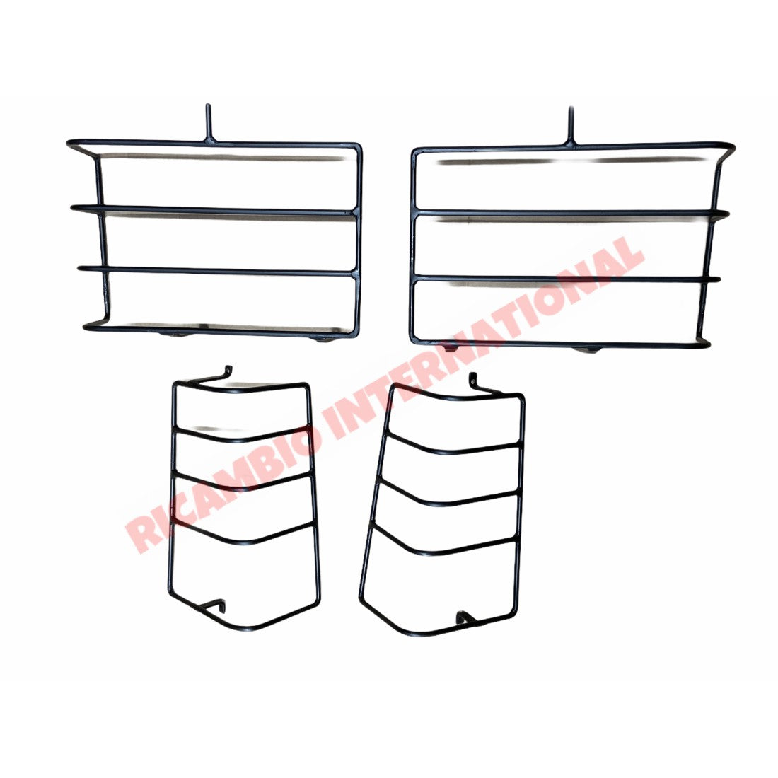 Black Lamp Protection Grille Kit - Classic Fiat Panda - Accessories & Interior Parts