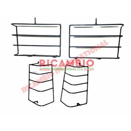 Black Lamp Protection Grille Kit - Classic Fiat Panda - Accessories & Interior Parts