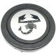 Black Leather ’LUISI’ Steering Wheel - Classic Fiat 500 126 - Abarth Silver - Steering