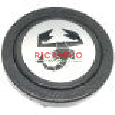 Black Leather ’LUISI’ Steering Wheel - Classic Fiat 500 126 - Abarth Silver - Steering