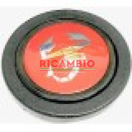 Black Leather ’LUISI’ Steering Wheel - Classic Fiat 500 126 - Abarth Red - Steering