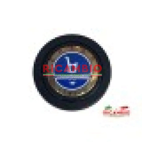 Black Leather ’LUISI’ Steering Wheel - Classic Fiat 500 126 - Bertone Badge - Steering