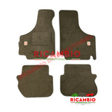 Black LUXURY (4 Piece) Carpet Mats Set (LHD) - Classic Fiat 500 - Carpet