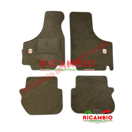 Black LUXURY (4 Piece) Carpet Mats Set (LHD) - Classic Fiat 500 - Carpet