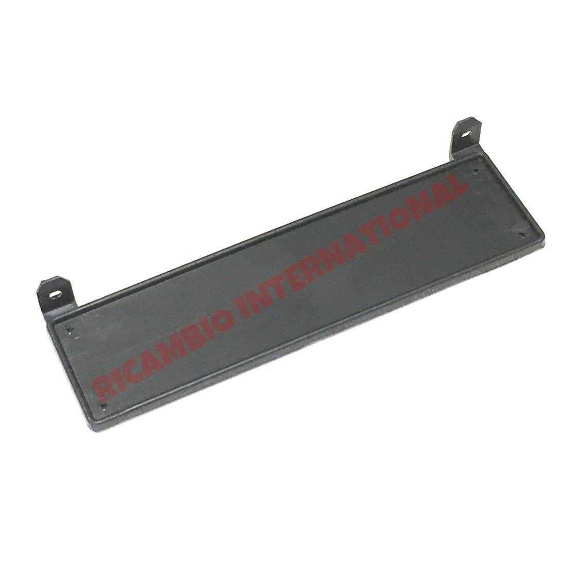 Black Metal Front Number Plate Plinth & Fittings - Classic Fiat 500 - Classic Fiat 500 Parts & Spares