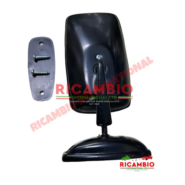Black Metal Mirror - Classic Fiat 500,126,127,128 - Mirrors